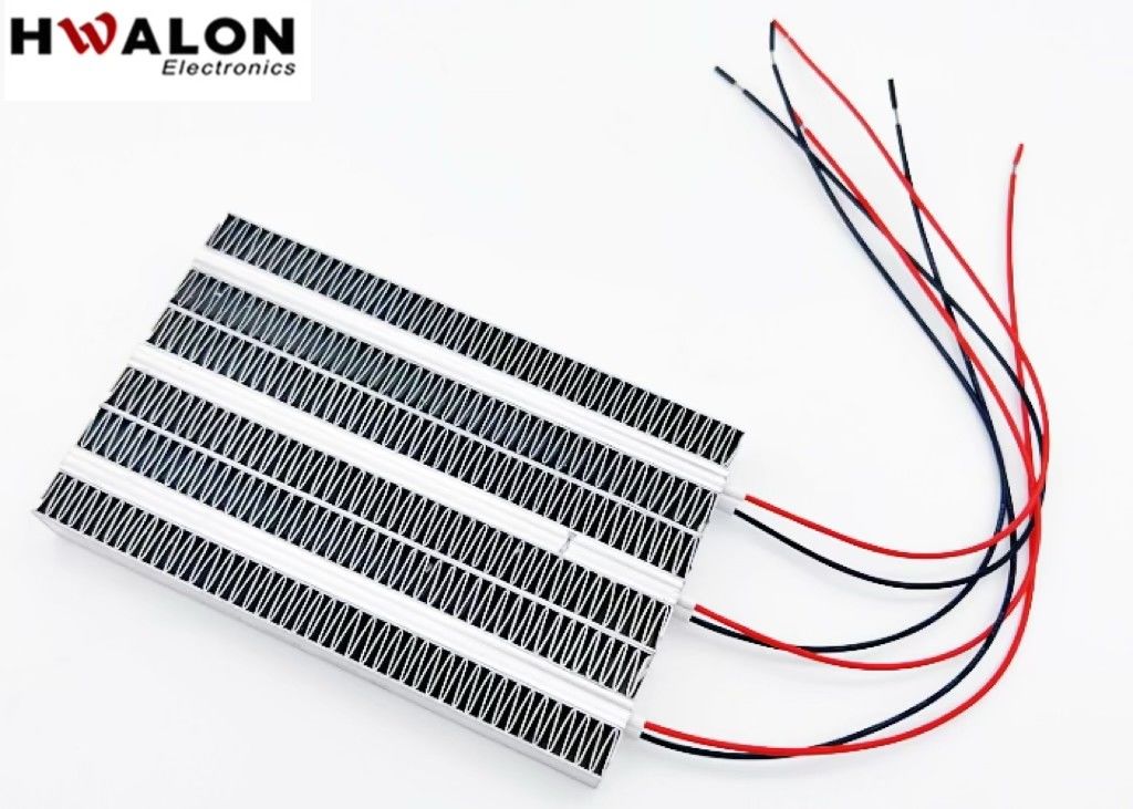 300W PTC riscaldatore in alluminio riscaldatore d'aria in ceramica elemento di riscaldamento a temperatura costante per apparecchiatura di ventilazione 120*75*15mm